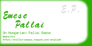 emese pallai business card